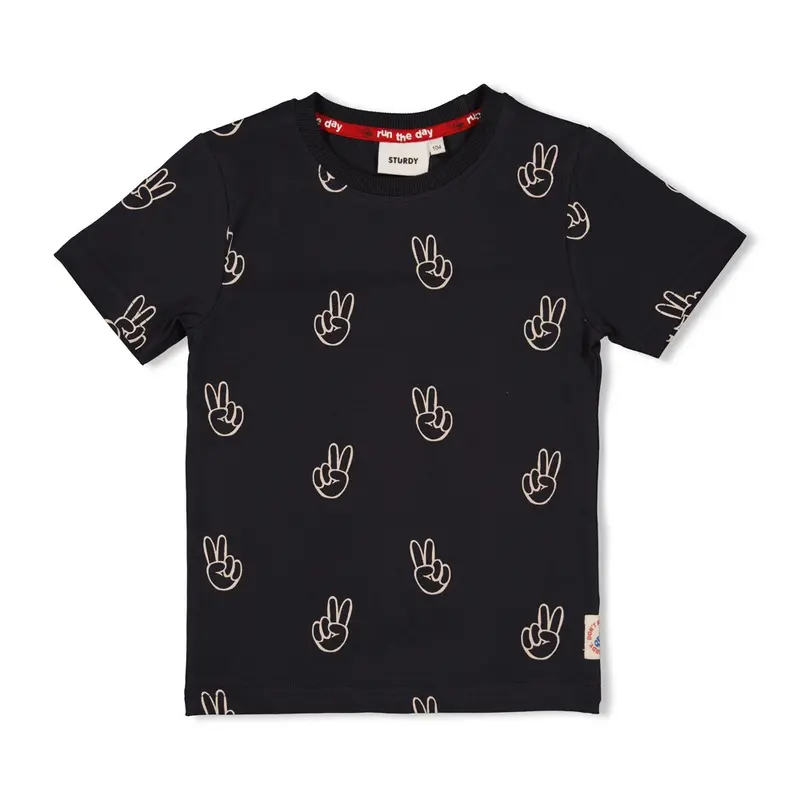 Sturdy T-shirt AOP Antraciet - Run the Day