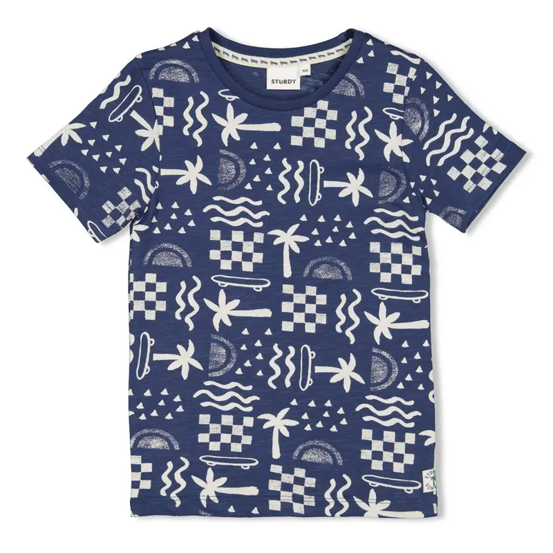 Sturdy T-shirt AOP Indigo - Explore More