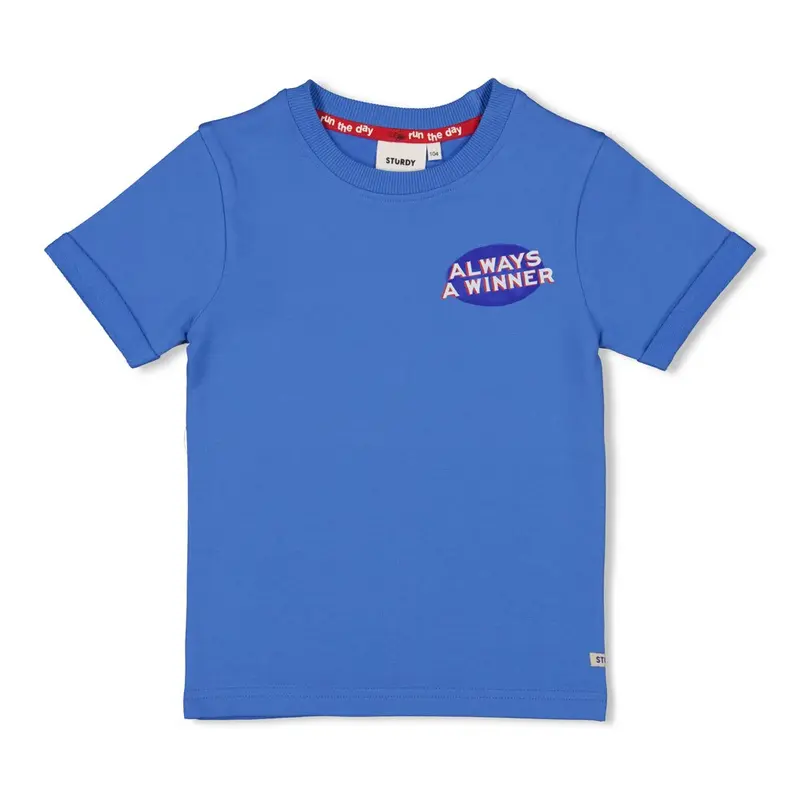 Sturdy T-shirt Blauw - Run the Day