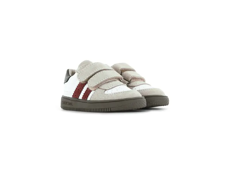Suède babysneaker ExtremeFlex® – Beige/Red/Black – Shoesme