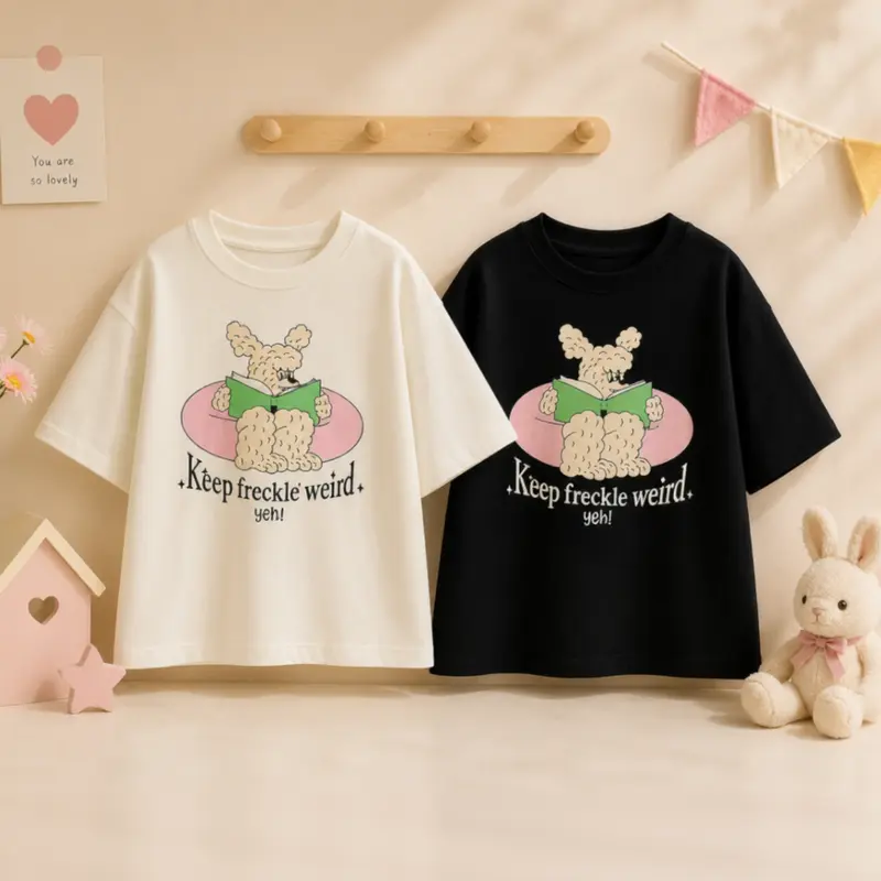 SunnyKids – Comfortable & Cute – Oversized T-shirt with Cartoon Print