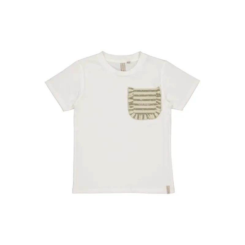 T-shirt Beike - Katoen - Wit/White Marble - Levv Labels