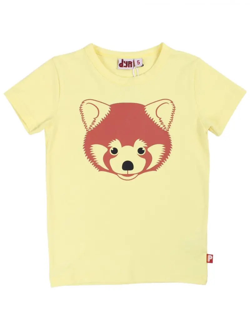 T-shirt Dyrgrowl T Pale Yellow ROED PANDA - Danefae / Dyr