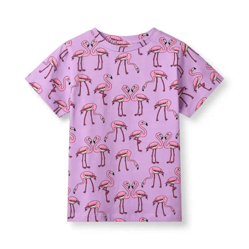 T-shirt Elstar with Flamingos - Småfolk