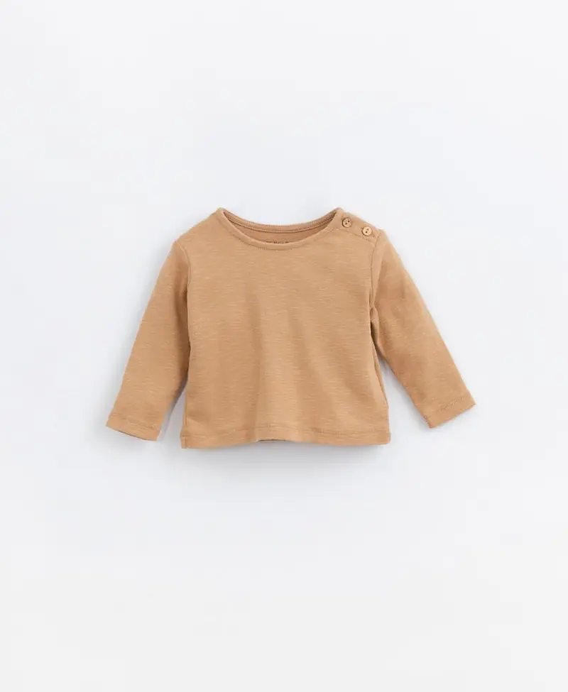 T-shirt in Organic Cotton with Shoulder Opening - Braid