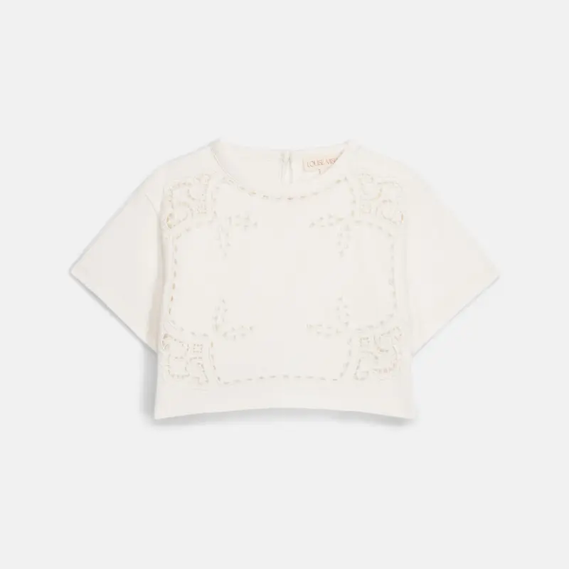 T-shirt Kalistee - Biologisch katoen - Off White/Wit - Louise Misha