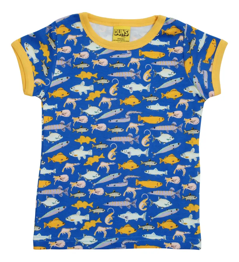 T-shirt / Short Sleeve Top Blue Fish - Duns Sweden
