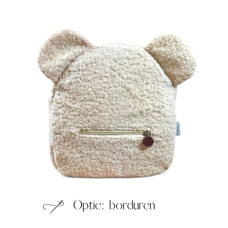 Teddyrugzak met naam - Beige