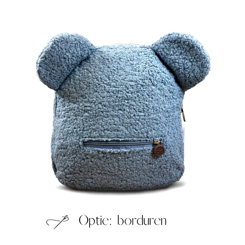 Teddyrugzak met naam - Blauw