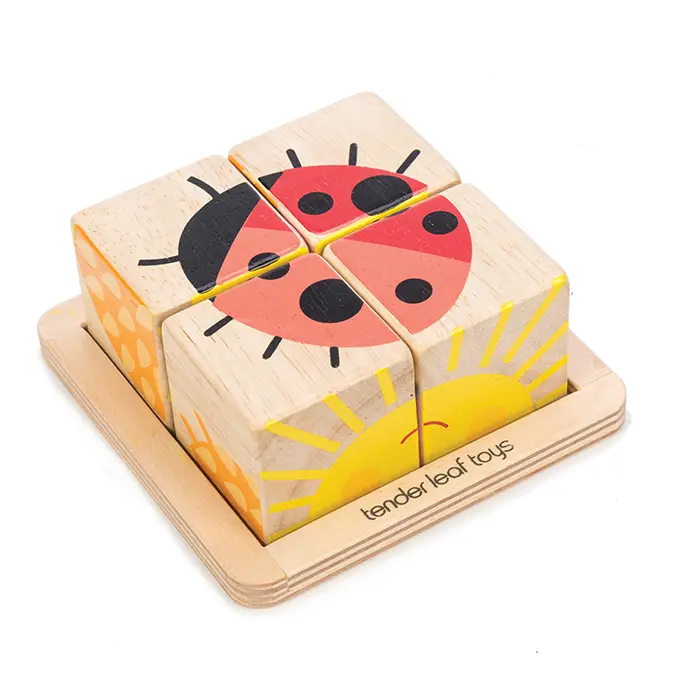 Tender Leaf Toys houten blok puzzel 18 mnd+ / 4 stks