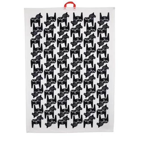 Theedoek met Dalarna paard motief - Pluto Produkter