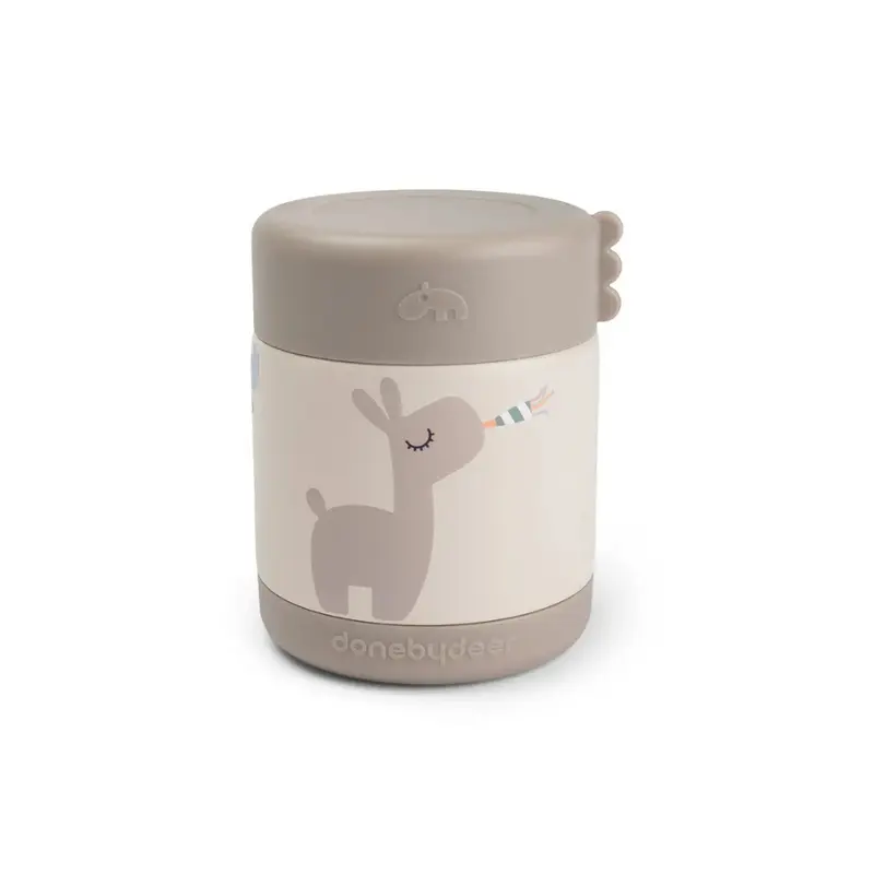 Thermo bewaarbeker - Insulated food jar - Celebration - Sand - 300 ml - Done by Deer
