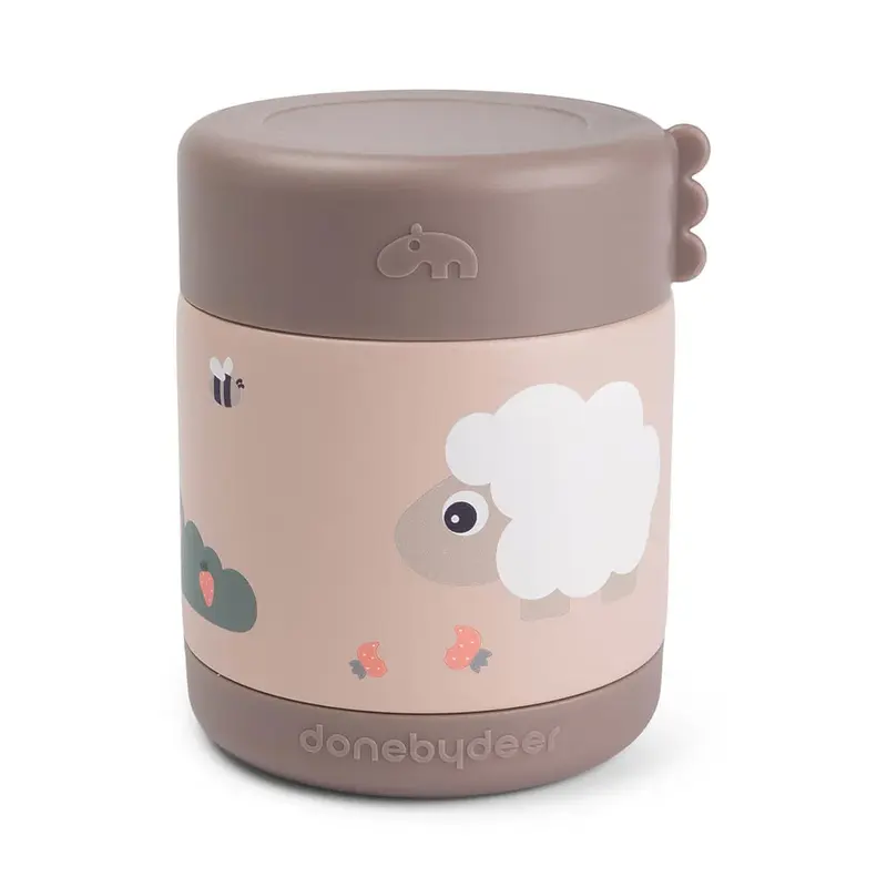 Thermo bewaarbeker - Insulated food jar - Tiny farm - Powder - 300 ml - Done by Deer