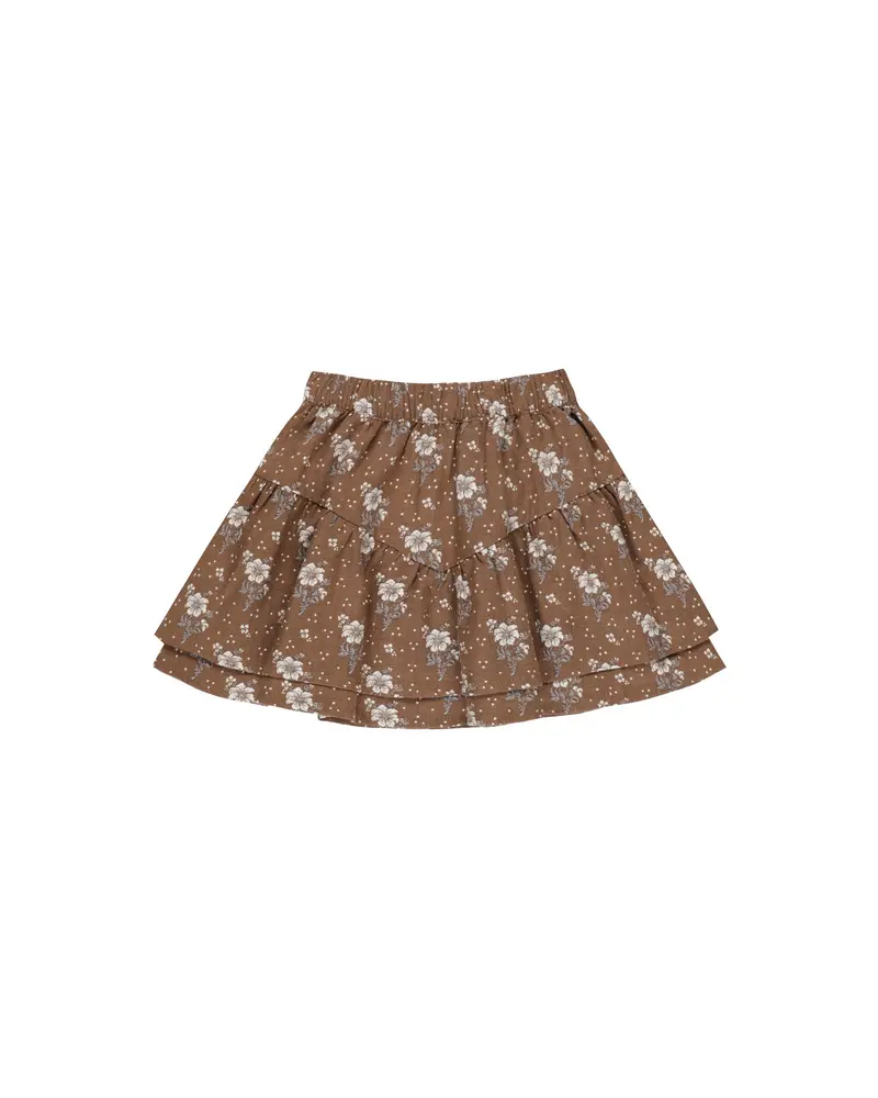 Tiered mini skirt autumn rose Rylee & Cru