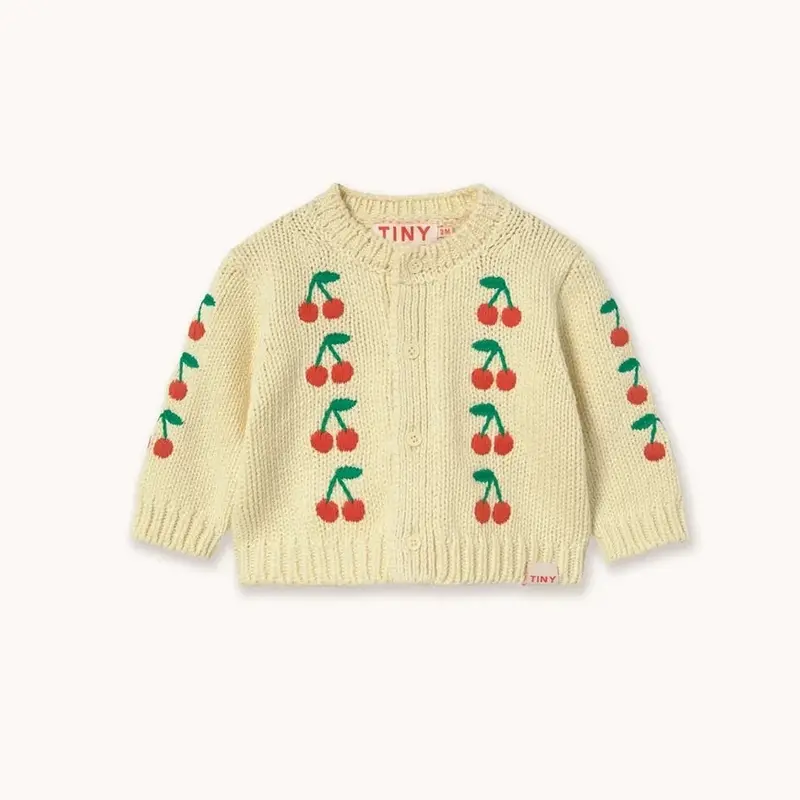 Tinycottons mini cherries knitted baby cardigan