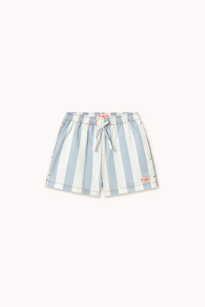 Tinycottons Stripes Twill Shorts Blue