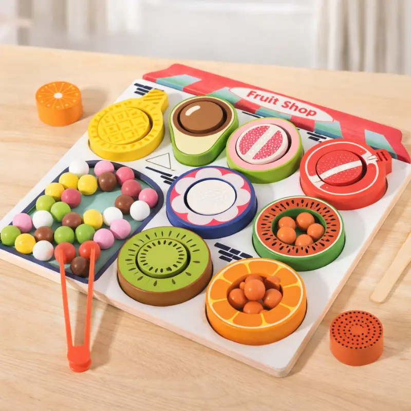 Toddler Clips - Frukt- og formmatch - Sorteringsspill