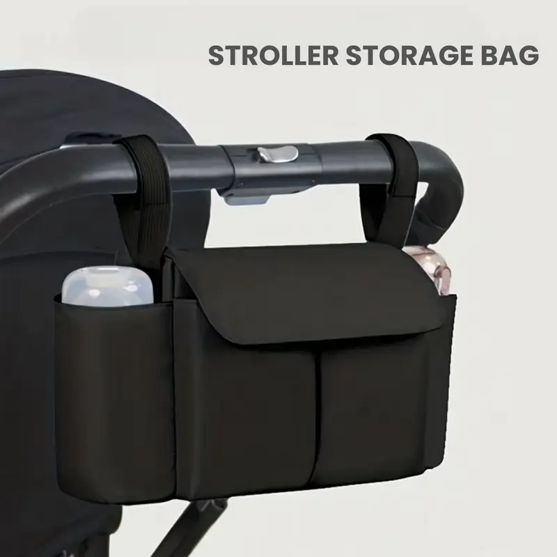 ToddlerOrganizer – Water-repellent & Spacious – Stroller Organizer with Bottle Holders