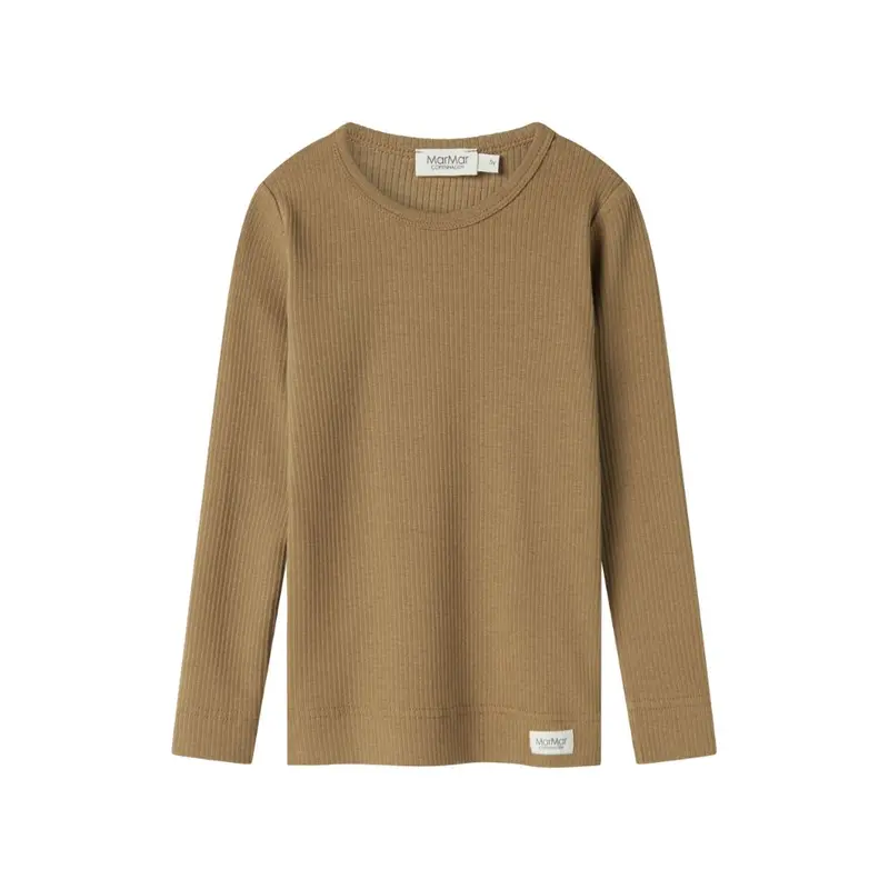 Top lange mouw - Biologisch katoen/modal - Dark bronze - Marmar Copenhagen