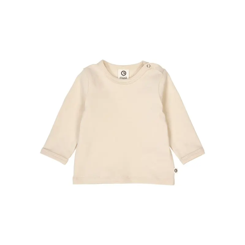 Top lange mouw - Cozy me - Biologisch katoen - Oak/ecru -  Müsli by Green Cotton