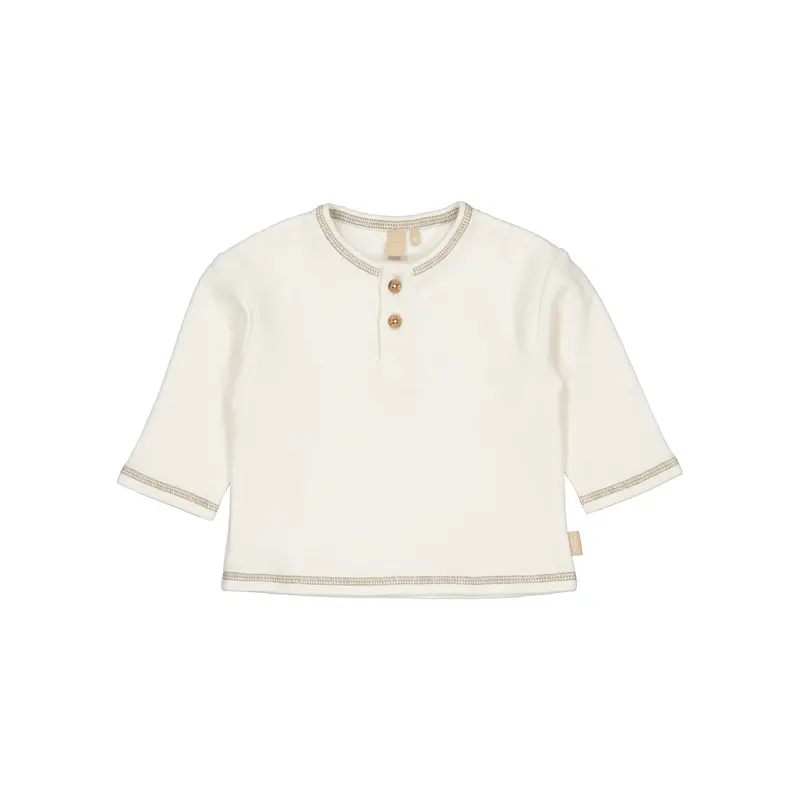 Top lange mouw Nathan - Cream White - 100% katoen - LEVV Labels