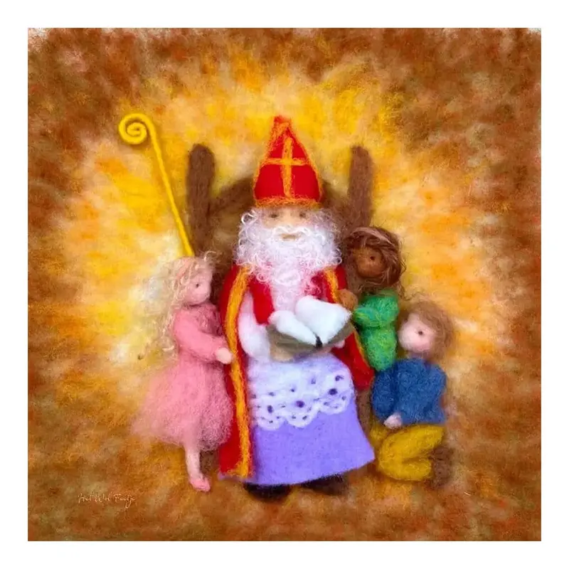 Toverlux silhouet Sinterklaas met kindjes - Het Wol Feetje