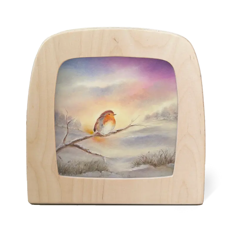 Toverplaat Winter Robin Silhouette - Baukje Exler