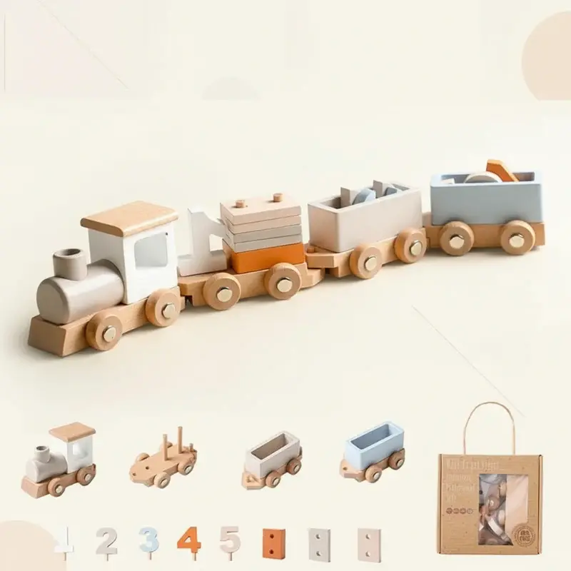 TrainCount – Classic & Educational – Wooden Montessori Train