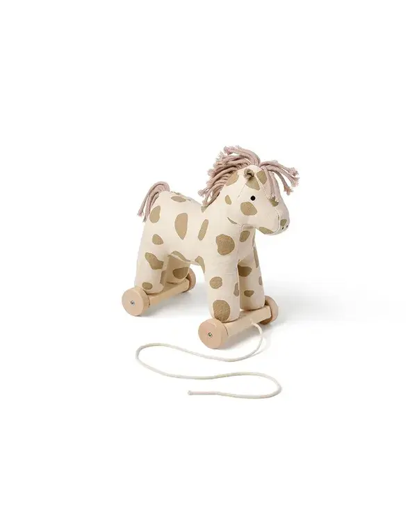 Trekpaardje Dotty Aiden - 2 in 1 - Pull Along - Beige/Wit - Kid's Concept