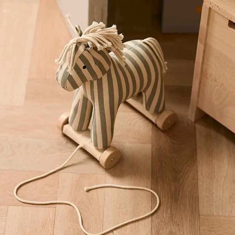 Trekpaardje Sam Aiden - 2 in 1 - Pull Along - Groen/Wit - Kid's Concept