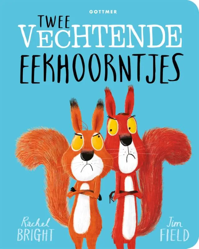 Twee Vechtende Eekhoorntjes (Kartonboek)
