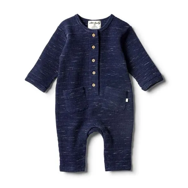 Twighlight waffled blue slouch growsuit Wilson & Frenchy