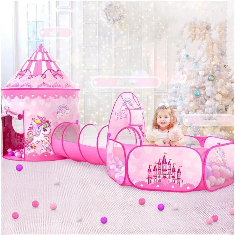 Unicorn Tent – Magisk lekestund – Rosa leketelt