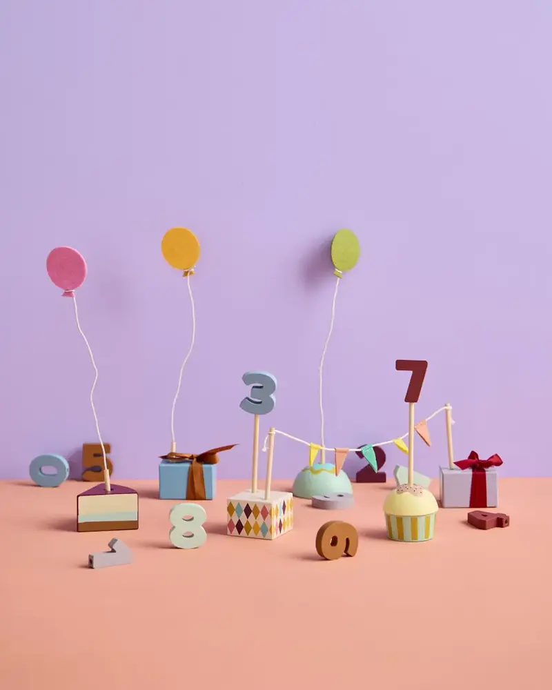 Verjaardagstafeldecoratie met cijfers - FSC-gecertificeerd hout - Kid's Concept