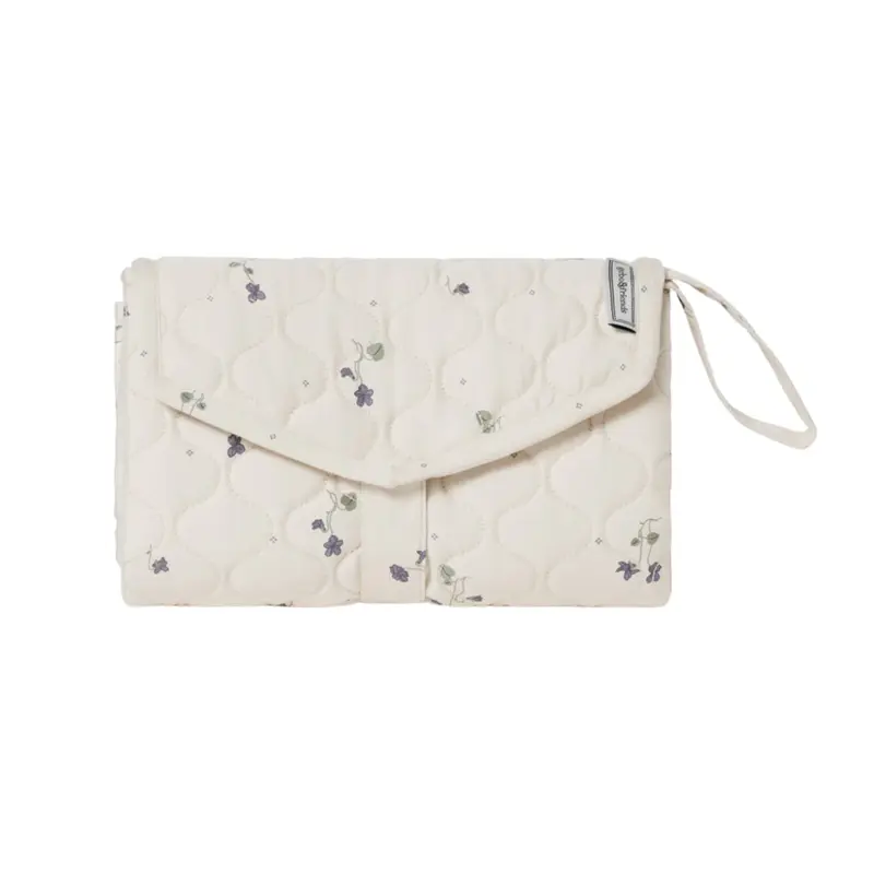 Verschoonmatje To Go Quilted Viola - biologisch katoen - Garbo&Friends