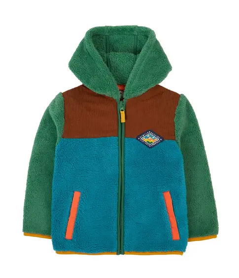 Vest / Bracken Fleece Cord Jacket Green - Frugi