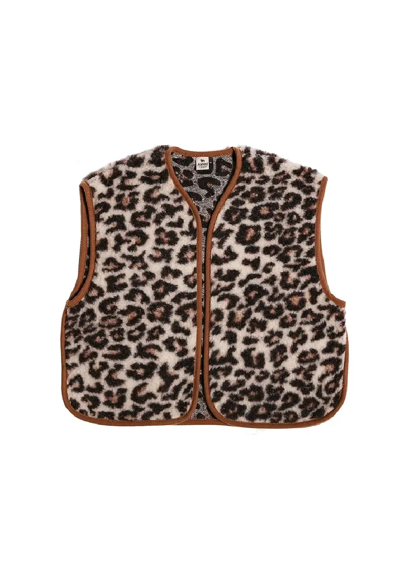 Vest Camino leopard white Junior