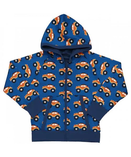 Vest / Cardigan Hood Reversible Nordic Car - Maxomorra