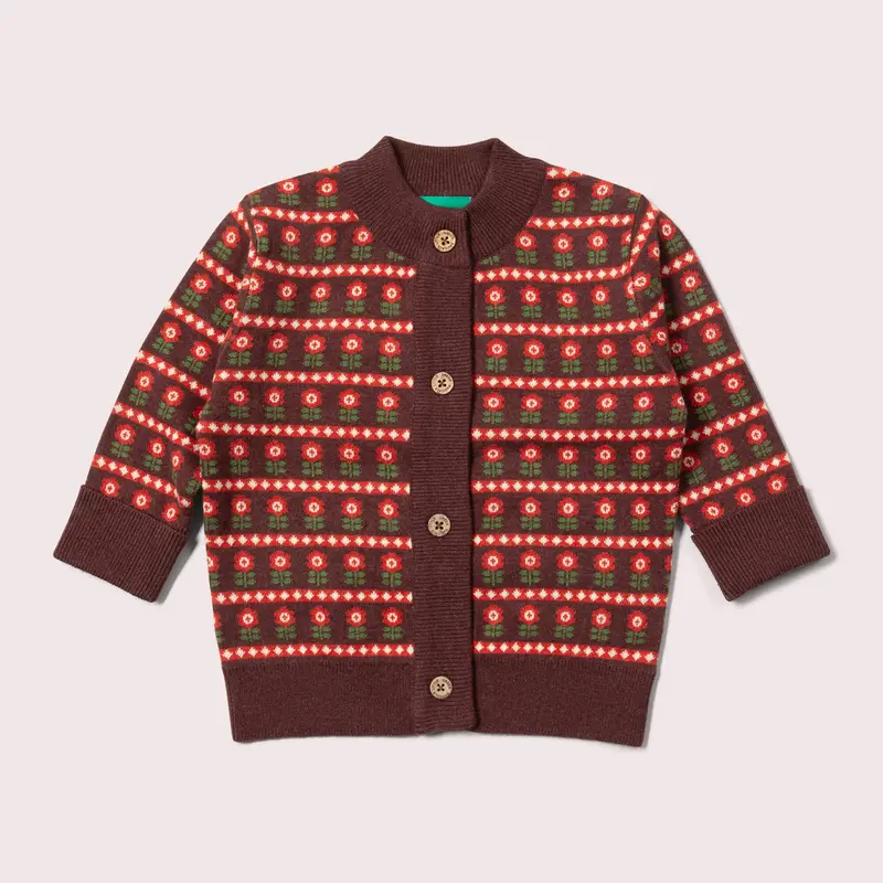 Vest / Collecting Flowers Knitted Cardigan - Little Green Radicals