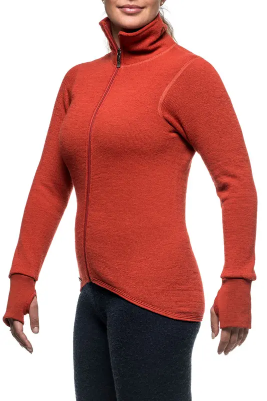 Vest / Full Zip Unisex Jacket 400 Autumn Red - Woolpower - Op bestelling