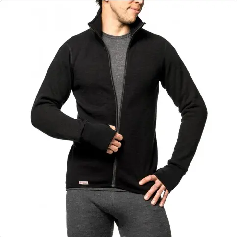 Vest / Full Zip Unisex Jacket 400 Black - Woolpower - Op bestelling