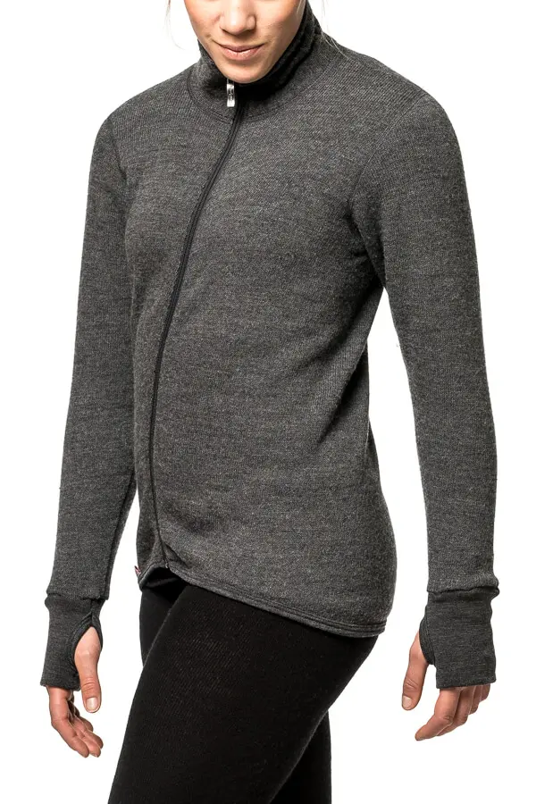 Vest / Full Zip Unisex Jacket 400 Grey - Woolpower - Op bestelling