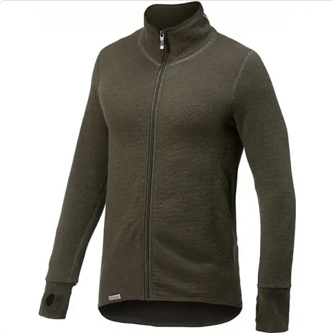 Vest / Full Zip Unisex Jacket 400 Pine Green - Woolpower - Op bestelling