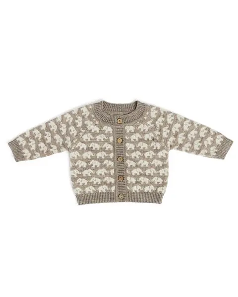 Vestje Olifantjes - Merino wol - Bruin - Smallstuff