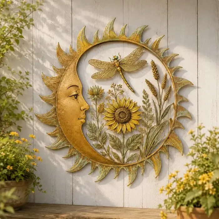 Vintage Zonne Wanddecoratie
