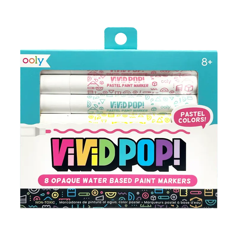Vivid Pop Acryl Markers Water Based Paint Markers Pastel 8 Stuks | Ooly
