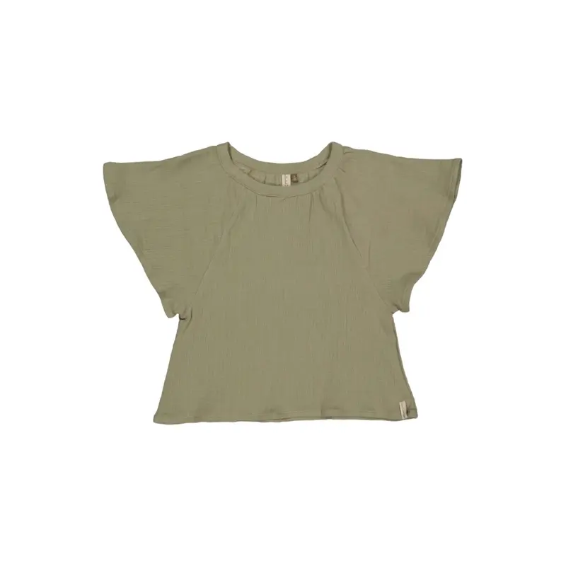 Vleermuis top - Korte mouw - Katoen - Khaki/Groen - Levv Labels
