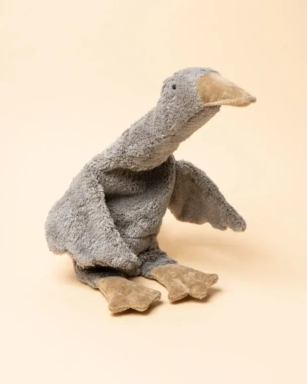 Warmte knuffel - Gans klein - Biologisch katoen - Grijs - Senger Naturwelt