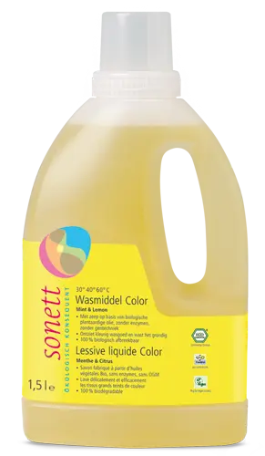 Wasmiddel vloeibaar color mint & lemon – Sonett