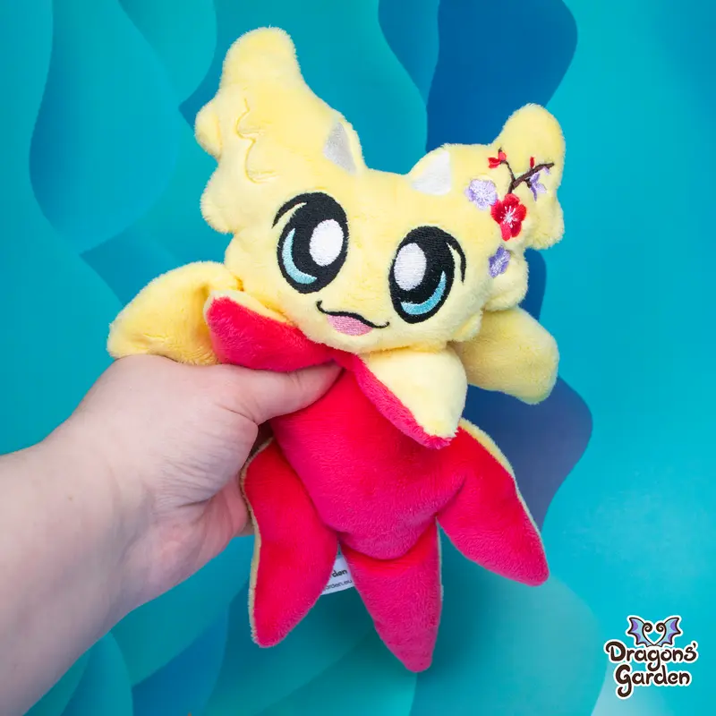 WEIGHTED | Jumbo Yellow and Pink Blossom Dragon Plushie | Mai